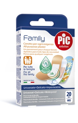 CEROTTO PIC STRIP FAMILY 20 PEZZI ANTIBATTERICO CON TAMPONE - goldeneffe.it