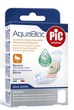 CEROTTO PIC AQUABLOC 10X12 STERILE ANTIBATTERICO 5 PEZZI - goldeneffe.it