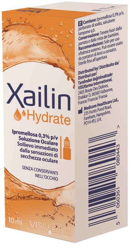 XAILIN HYDRATE GOCCE OCULARI IPROMELLOSA 0,3% FLACONE MULTIDOSE 10 ML - goldeneffe.it