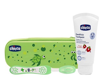 CHICCO SET DENTALE VERDE CON FLUORO - goldeneffe.it
