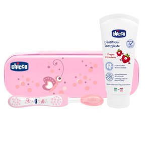 CHICCO SET DENTALE ROSA CON FLUORO - goldeneffe.it