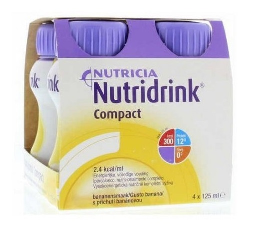 NUTRICIA NUTRIDRINK COMPACT GUSTO BANANA 4 BOTTIGLIE DA 125 ML - goldeneffe.it