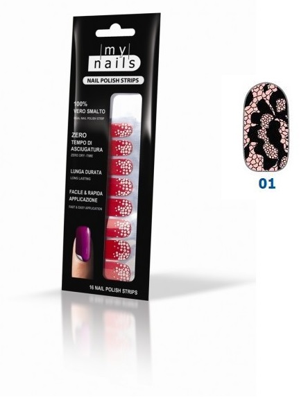 MY NAILS NAILS POLISH STRIPS 01 - 16 UNGHIE ADESIVE - goldeneffe.it