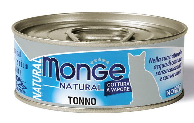 MONGE NATURAL QUALITY GATTO MONGE NATURAL TONNO DELL'ATLANTICO 80 G - goldeneffe.it