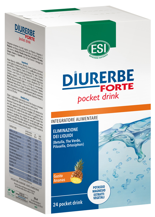 ESI DIURERBE FORTE POCKET DRINK ANANAS 24 X 20 ML - goldeneffe.it