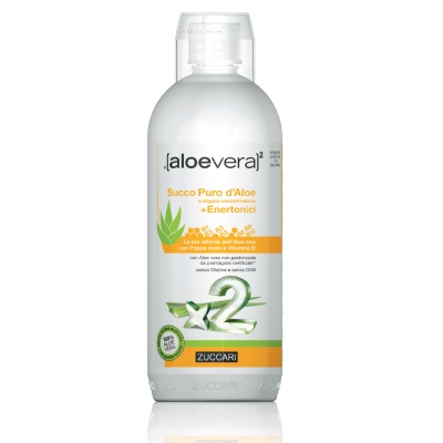 ALOEVERA2 SUCCO PURO D'ALOE DOPPIA CONCENTRAZIONE + ENERTONICI 1 LITRO - goldeneffe.it