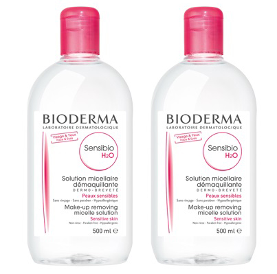SENSIBIO H2O SOLUZIONE MICELLARE DETERTEGENTE 500ML + STRUCCANTE PELLE SENSIBILE 500 ML - goldeneffe.it