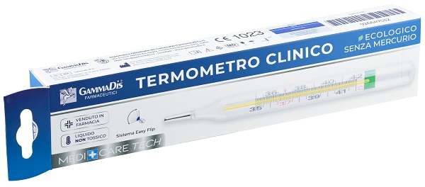 TERMOMETRO CLINICO ECOLOGICO SENZA MERCURIO 1 PEZZO MEDICARE - goldeneffe.it