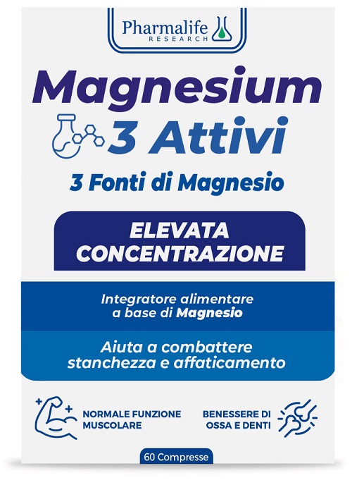 MAGNESIUM 3 ATTIVI 60 COMPRESSE - goldeneffe.it