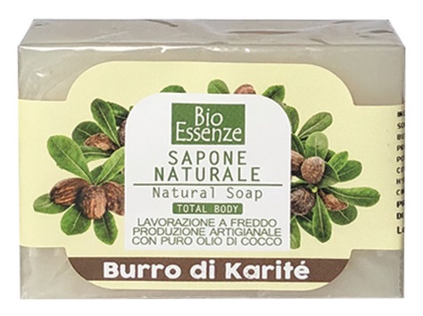 BIO ESSENZE SAPONE NATURALE BURRO DI KARITE' 100 G - goldeneffe.it