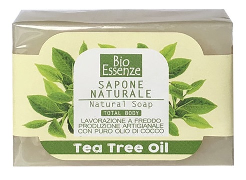 BIO ESSENZE SAPONE NATURALE TEA TREE OIL 100 G - goldeneffe.it