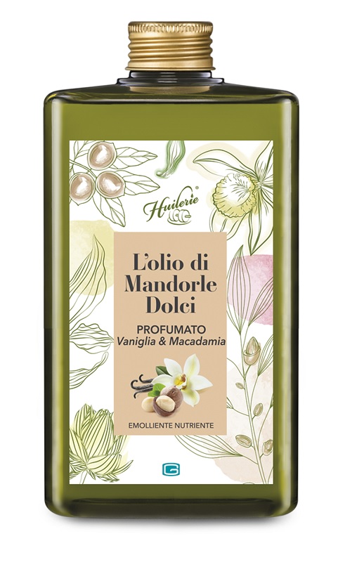 HUILERIE L'OLIO DI MANDORLE DOLCI PROFUMATO VANIGLIA & MACADAMIA 300 ML - goldeneffe.it