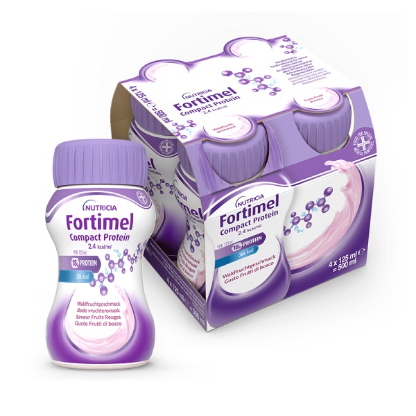 NUTRICIA FORTIMEL COMPACT PROTEIN GUSTO FRUTTI DI BOSCO 4 BOTTIGLIE DA 125 ML - goldeneffe.it