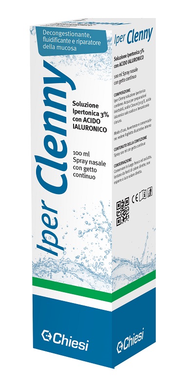 IPER CLENNY SPRAY NASALE EROGAZIONE CONTINUA SOLUZIONE IPERTONICA CON ACIDO IALURONICO 100 ML - goldeneffe.it