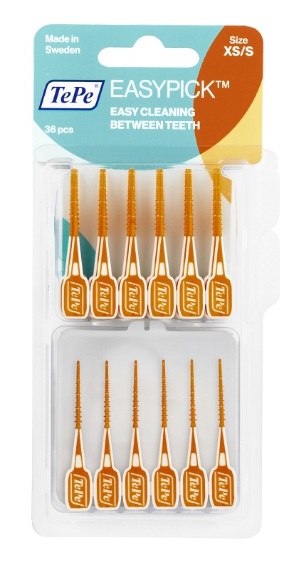 TEPE SCOVOLINI EASYPICK EXTRASMALL/SMALL ARANCIONE 36 PEZZI - goldeneffe.it