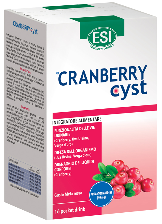 ESI CRANBERRY CYST POCKET DRINK 16 BUSTINE - goldeneffe.it
