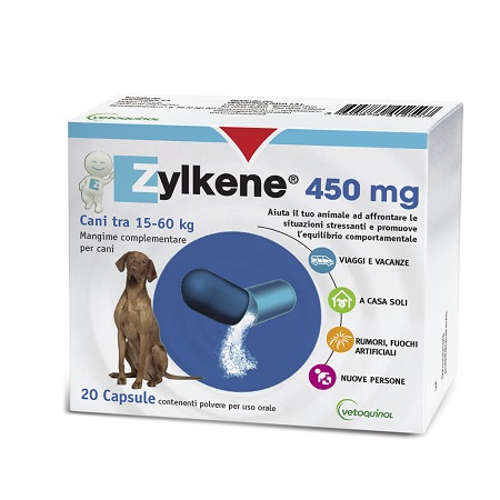 ZYLKENE CANI GROSSA TAGLIA 15-60KG 20 CAPSULE DA 450 MG - goldeneffe.it