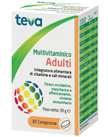 MULTIVITAMINICO ADULTI TEVA 30 COMPRESSE 30 G - goldeneffe.it