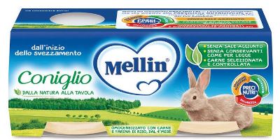 MELLIN OMOGENEIZZATO CONIGLIO 2 X 80 G - goldeneffe.it