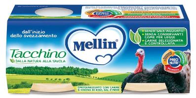 MELLIN OMOGENEIZZATO TACCHINO 2 X 80 G - goldeneffe.it