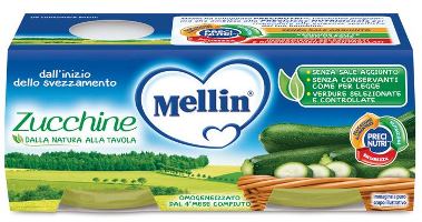 MELLIN OMOGENEIZZATO ZUCCHINE 2 X 80 G - goldeneffe.it