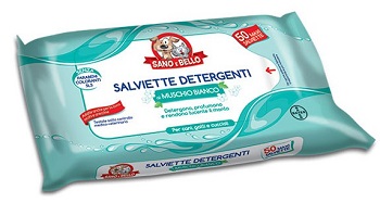 SANO E BELLO SALVIETTE DETERGENTI MUSCHIO BIANCO 50 PEZZI - goldeneffe.it