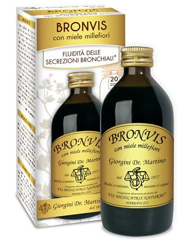 BRONVIS CON MIELE MILLEFIORI 200 ML - goldeneffe.it