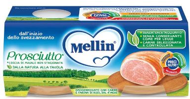 MELLIN OMOGENEIZZATO PROSCIUTTO 2 PEZZI X 80 G - goldeneffe.it