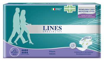 LINES SPECIALIS PANNOLONE A MUTANDINA MAXI MEDIA FARMA 20 PEZZI - goldeneffe.it
