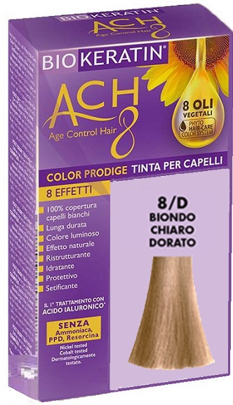 BIOKERATIN ACH8 COLOR PRODIGE 8/D BIONDO CHIARO DORATO - goldeneffe.it