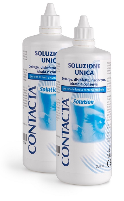 SOLUZIONE PER LENTI A CONTATTO CONTACTA 2 PEZZI 360 ML - goldeneffe.it