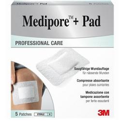 MEDICAZIONE MEDIPORE+PAD 5X7,2CM 5PEZZI - goldeneffe.it