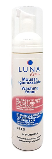 LUNADERM MOUSSE IGIENIZZANTE DETERGENTE INTIMO PELLI IRRITATE ED ALTERATE 150 ML - goldeneffe.it
