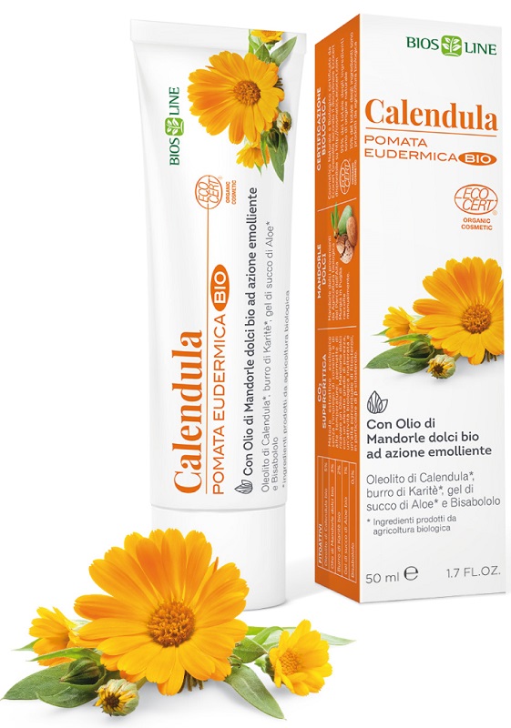 BIOSLINE CALENDULA POMATA EUDERMICA BIO 50 ML - goldeneffe.it