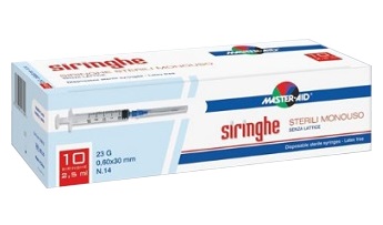 SIRINGA PER VENIPUNTURA MASTER-AID 10 ML GAUGE 21 10 PEZZI - goldeneffe.it