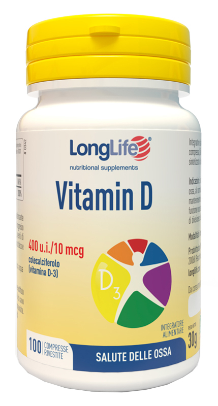 LONGLIFE VITAMIN D 400UI 100 COMPRESSE RIVESTITE - goldeneffe.it