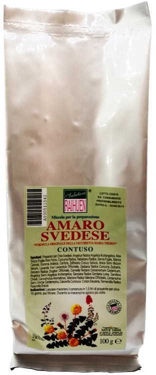 RAIHUEN ERBE SVEDESI CONTUSO PREPARATO PER AMARO SVEDESE 100 G - goldeneffe.it
