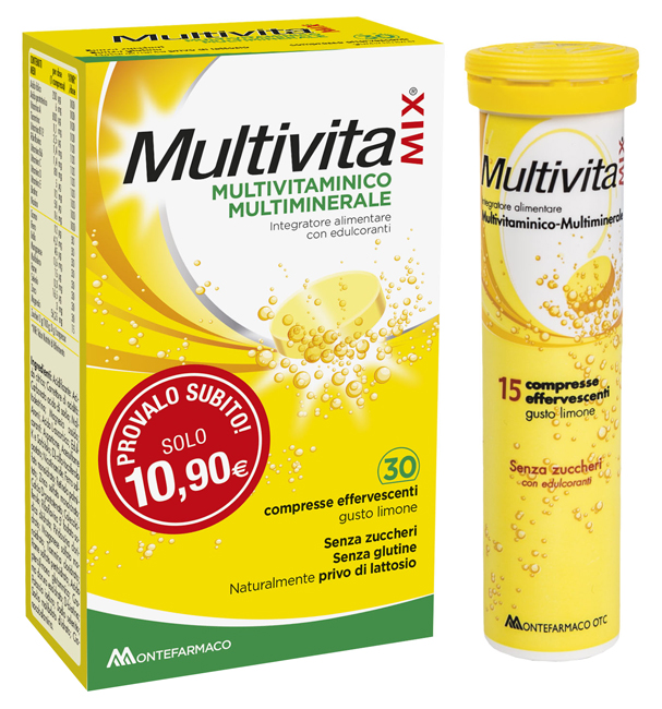 MULTIVITAMIX SENZA ZUCCHERO 30 COMPRESSE EFFERVESCENTI - goldeneffe.it