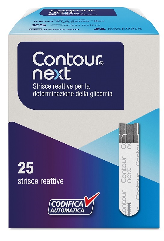 STRISCE MISURAZIONE GLICEMIA CONTOUR NEXT 25 PEZZI - goldeneffe.it