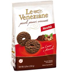 LE VENEZIANE BISCOTTI CACAO/NOCCIOLA 250 G - goldeneffe.it