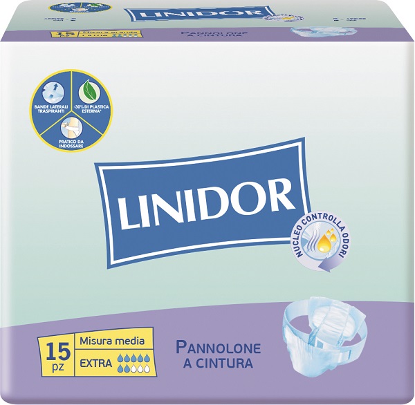 PANNOLONE LINIDOR PERFECT CARE EXTRA A CINTURA MM 15 PEZZI - goldeneffe.it