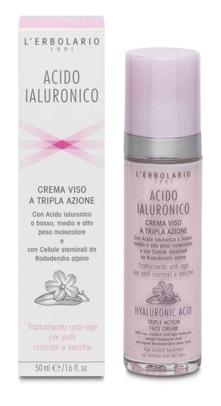 ACIDO IALURONICO CREMA VISO A TRIPLA AZIONE TRATTAMENTO ANTIAGE PELLI NORMALI E SECCHE 50 ML - goldeneffe.it