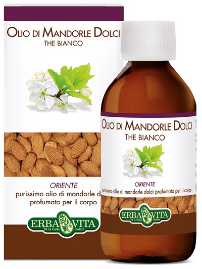 OLIO MANDORLE DOLCI PROFUMATO THE VERDE ORIENTALE 250 ML - goldeneffe.it