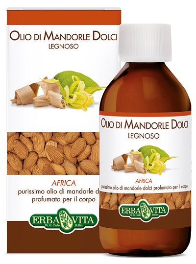 OLIO MANDORLE DOLCI PROFUMATO LEGNO AFRICANO 250 ML - goldeneffe.it