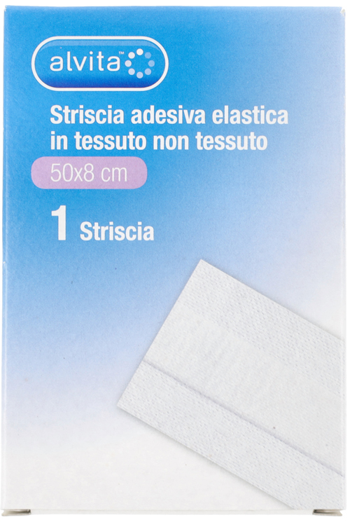 STRISCIA ADESIVA ELASTICA ALVITA TNT 50X8CM - goldeneffe.it