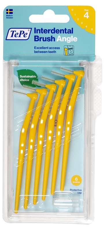 TEPE ANGLE SCOVOLINO GIALLO 0,7MM 6 PEZZI - goldeneffe.it