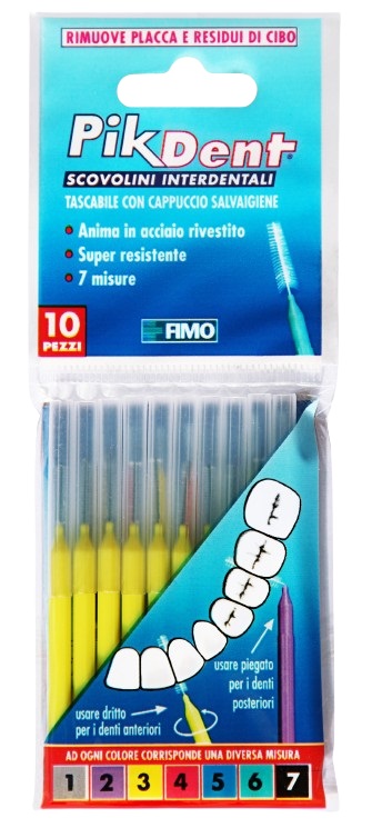 PIKDENT STUZZICOLINO 3 GIALLO 10 PEZZI - goldeneffe.it