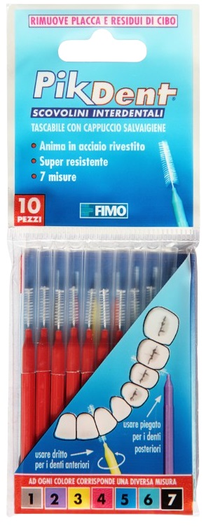 PIKDENT STUZZICOLINO 4 ROSSO 10 PEZZI - goldeneffe.it