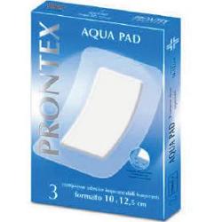 GARZA COMPRESSA PRONTEX AQUA PAD 10X12,5 CM 3 PEZZI - goldeneffe.it