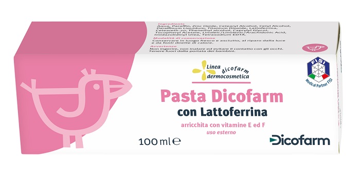 DICOFARM PASTA CON LATTOFERRINA PELLI DELICATE 100 ML - goldeneffe.it